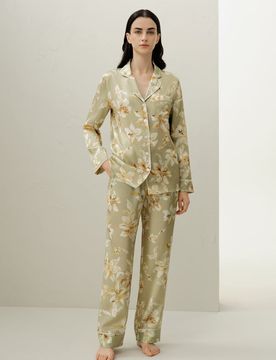 Ensemble Pyjama En Soie Poches Latérales Soie Charmeuse Xl