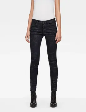 Jean 5622 D-motion 3d Mid Waist Skinny Black Painted 24