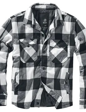 Übergangsjacke - Lumberjacket - S - für Männer - Größe S - schwarz/weiß - Männer - male - Brandit - FashionsVida