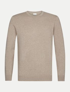 Luxury-Basic-Rundhalspullover Beige XXL