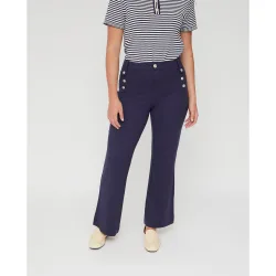 Pantalones de campana de mujer punto roma botones marineros