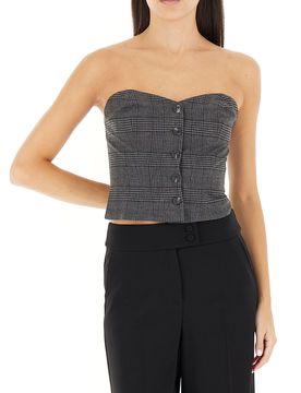 Top con bottoni ANTRACITE M