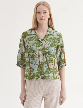 Camisa de mujer de manga corta con estampado - Nice Things - FashionsVida
