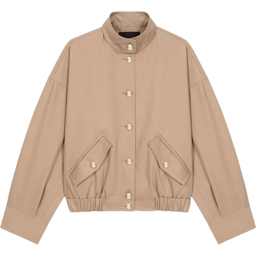 Cazadora bomber de mujer corta de algodón - Maje - FashionsVida