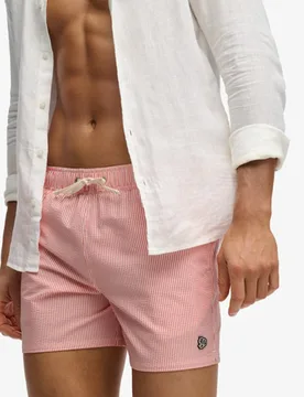 Superdry Herren Seersucker 15-inch Badeshorts Cream - Größe: M - 49.99 - FashionsVida