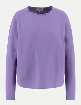 PULLOVER O-NECK FINE COTTON Violett XXL - Fynch-Hatton - FashionsVida