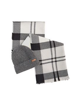 Geschenkset Beanie und Schal PENDLE grau damen