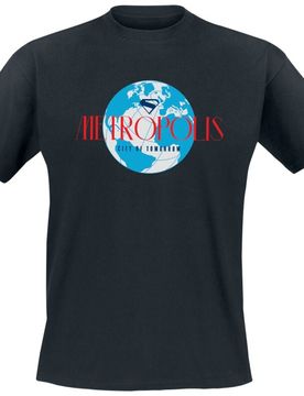DC Comics T-Shirt - 2025 - Metropolis - S bis XXL - für Männer - Größe XXL - schwarz - Lizenzierter Fanartikel - Männer - male