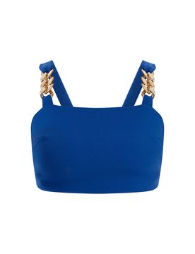 Faina Top azul cobalto / oro