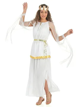 Griechische Königin Antike Damenkostüm weiss-gold - KARNEVAL-MEGASTORE - FashionsVida