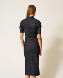Jupe mi-longue en jean