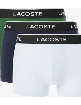 Pack de 3 boxers de punto de hombre de algodón elástico - Lacoste - FashionsVida
