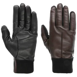 Smartphone Sheepskin Gloves by - dark brown - Size: 9 1/2 HS