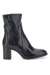 Stivaletti Neri Con Tacco 8 Cm In Vera Pelle P26206 40