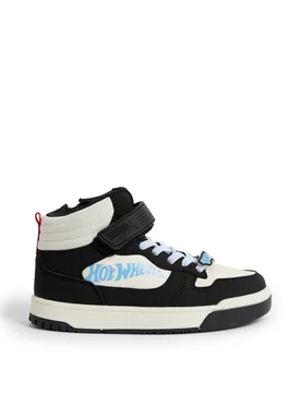 Kids' Hot Wheels™ High Top Trainers (4 Small - 2 Large) Black Mix male - M&S - FashionsVida