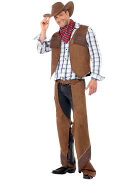 Cowboy aus dem wilden Westen - Kostüm für Herren braun - male