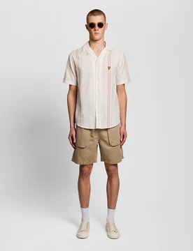 Men's Linen Blend Shorts in Brown - Lyle & Scott - FashionsVida