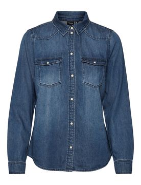 VERO MODA Blusa 'Maria' azul denim