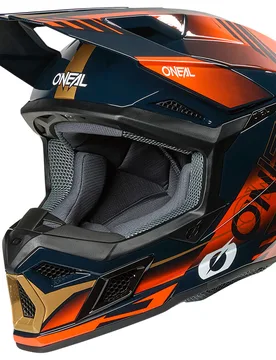 Casco Moto Cross Enduro O'NEAL 3SRS HAZE Blu Arancio Oro taglia XL - Oneal - FashionsVida