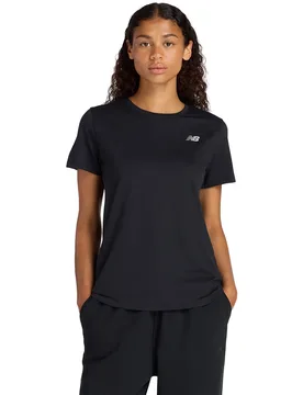 T-shirt à Manches Courtes Sport Essentials Heathertech Black L - New Balance - FashionsVida