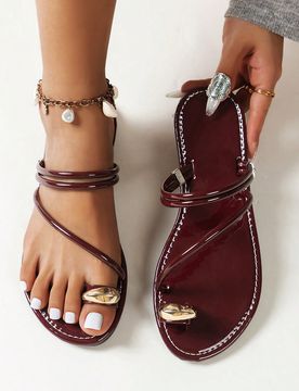 Zapatos de verano para mujer negros, doble uso, estilo popular de hada, planos, sandalias de playa de moda con punta abierta
