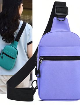 Pieza Nuevo bolso de pecho para mujer, bolso cruzado para mujer, hecho de material de nailon suave, grueso y duradero, de unicolor, de alta calidad, a