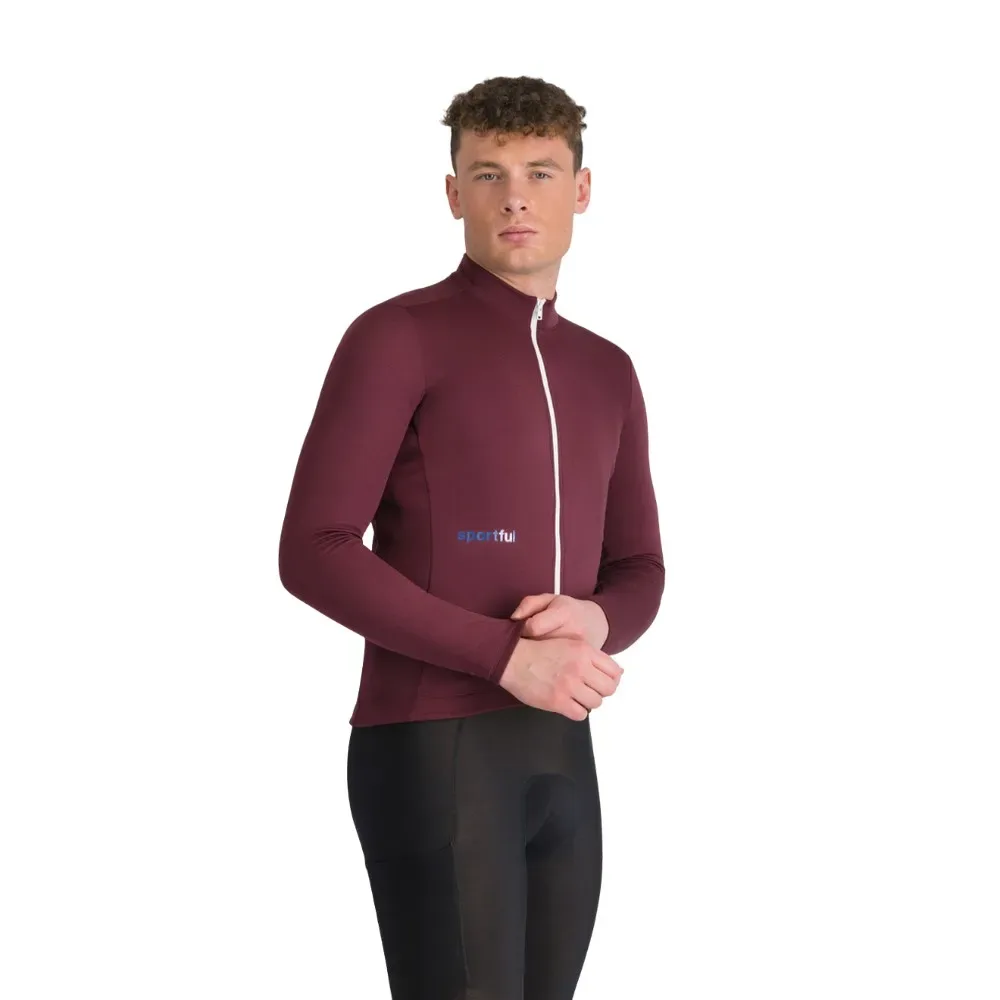 Maglia A Maniche Lunghe Classic Thermal Deep Bordeaux - Sportful - FashionsVida
