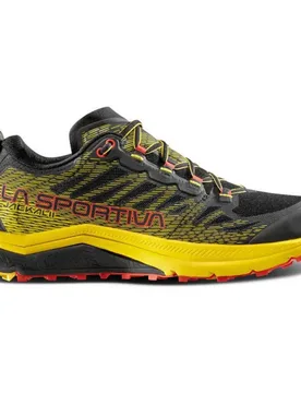 Jackal Ii Trail Running Shoes Black / Yellow UK 10 Men - La Sportiva - FashionsVida