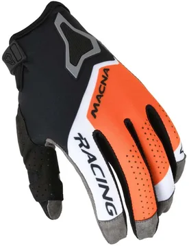 Guanti Motocross Heat-1 Nero Arancio Bianco taglia S - Macna - FashionsVida