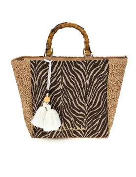 Borsa marrone fantasia con tracolla removibile 62001/ZAN2 - Renato Balestra - FashionsVida