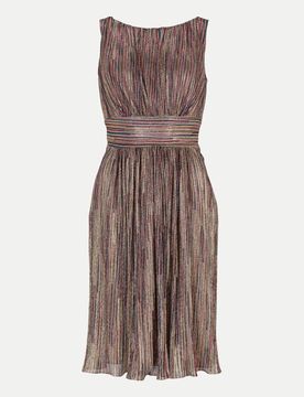 Cocktailkleid aus Plissee Mehrfarbig 40