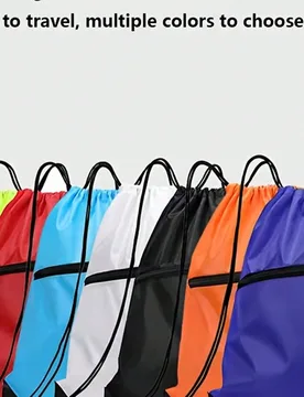 Mochila impermeable de gran capacidad con cordón, diseño de separación seco-húmedo - Mochila impermeable ligera con cordón - Multifunción de sec - Shein - FashionsVida
