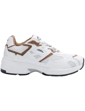 Chaussures légères en biomatériaux - Rush White & Brown Palm en Coton - Taille 43 - Marron - MoEa - FashionsVida