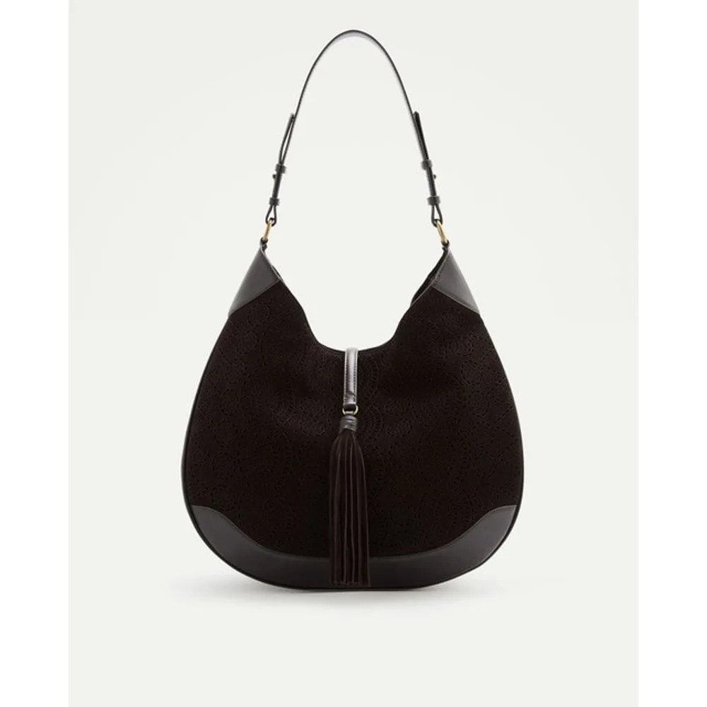 Bolso de hombro maxi en piel con perforado - Lloyd's - FashionsVida
