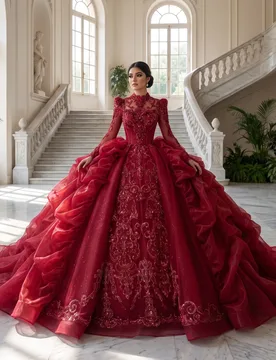 Customized Princess Wedding Dresses For Bride High Neck Lace Bridal Gowns Illusion Long Sleeves Beading Vestido De Noiva Civil - Aliexpress - FashionsVida