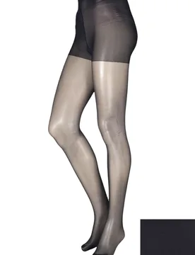 Pair Navy 10 Denier Run Resist Tights Ladies Small - - Blue - Size: Small - Charnos - FashionsVida
