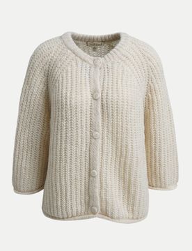 Strickjacke mit 3/4 Arm Beige S