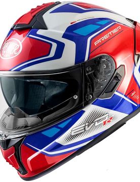 Casco Moto Integrale EVOLUZIONE RR13 Bianco Rosso Bl taglia L