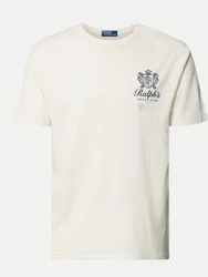 Polo T-Shirt mit Brustgrafik Weiß S