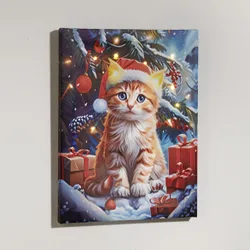 Pagen LED-Bild "Weihnachtskatze"
