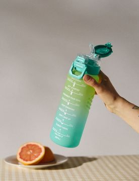 Bottiglia con scala motivazionale - verde menta