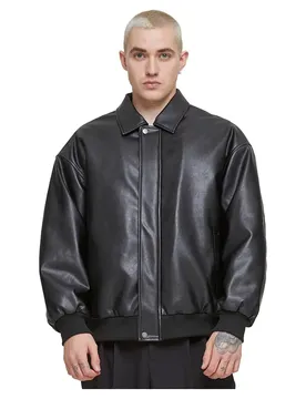 Giacca Synthetic Leather Black 5XL
