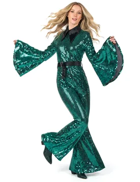 Er Jahre Jumpsuit Damen Türkis mit Gürtel - female - Thetru B.V. - FashionsVida