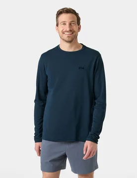 Men's LIFA® Active Solen Long Sleeve Navy M - Navy Blue - Male - Helly Hansen - FashionsVida