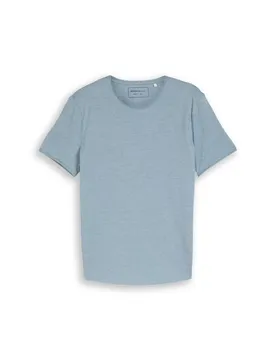 Rounded hem finestripe t-shirt male