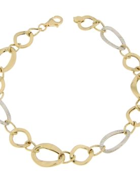 Bracciale Donna Oro Giallo Bianco GL100780