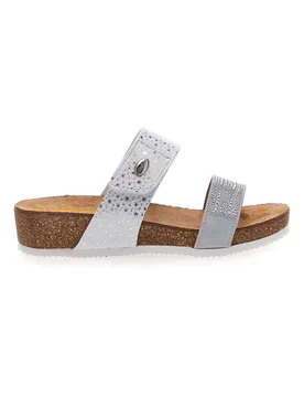 Ciabatte Bianche Con Brillantini Argentati 293480 36 - PITTARELLO BIO - FashionsVida