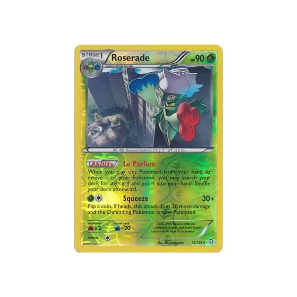 Pokemon Dragons Exalted 15/124 Roserade (Reverse Holo) - Pokémon - FashionsVida