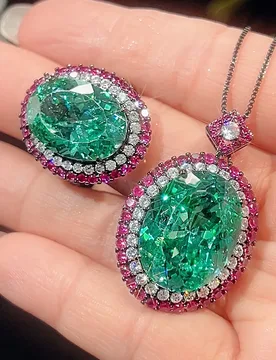 Jewelry Gold-Plated Bird's Nest Cut Para Green Black Gold Set for Women15*20-13*18 - Aliexpress - FashionsVida