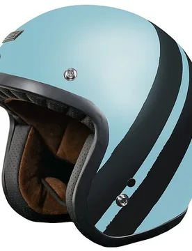 Casco Moto Jet Custom PRIMO JACK Azzurro Pastello Ne taglia XS - Origine - FashionsVida